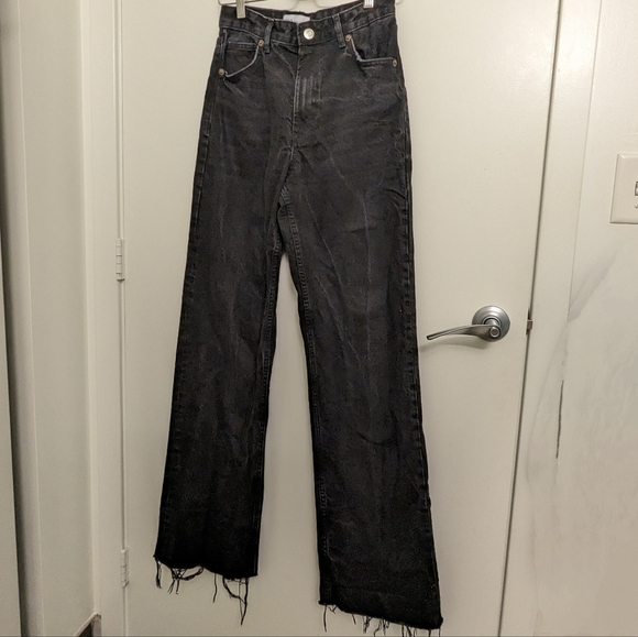 Zara TRF WIDE LEG JEANS Black - Picture 10 of 10
